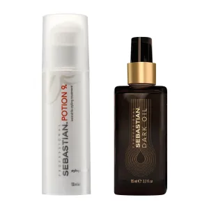 Rock Mop Cocktail Set | Sebastian Professional Potion 9, Leave-in Conditioner and Styling Treatment, 5.1 oz   Sebastian Dark Oil Lightweight Hair Styling Oil, 3.2 oz | Nourishing Blend of Natural Oils