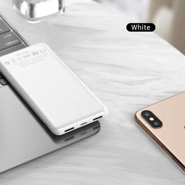 ROCK Slim Power Bank 10000 mAh Portable Charging Ultra thin Powerbank external battery backup pack for iPhone poverbank 10000mah