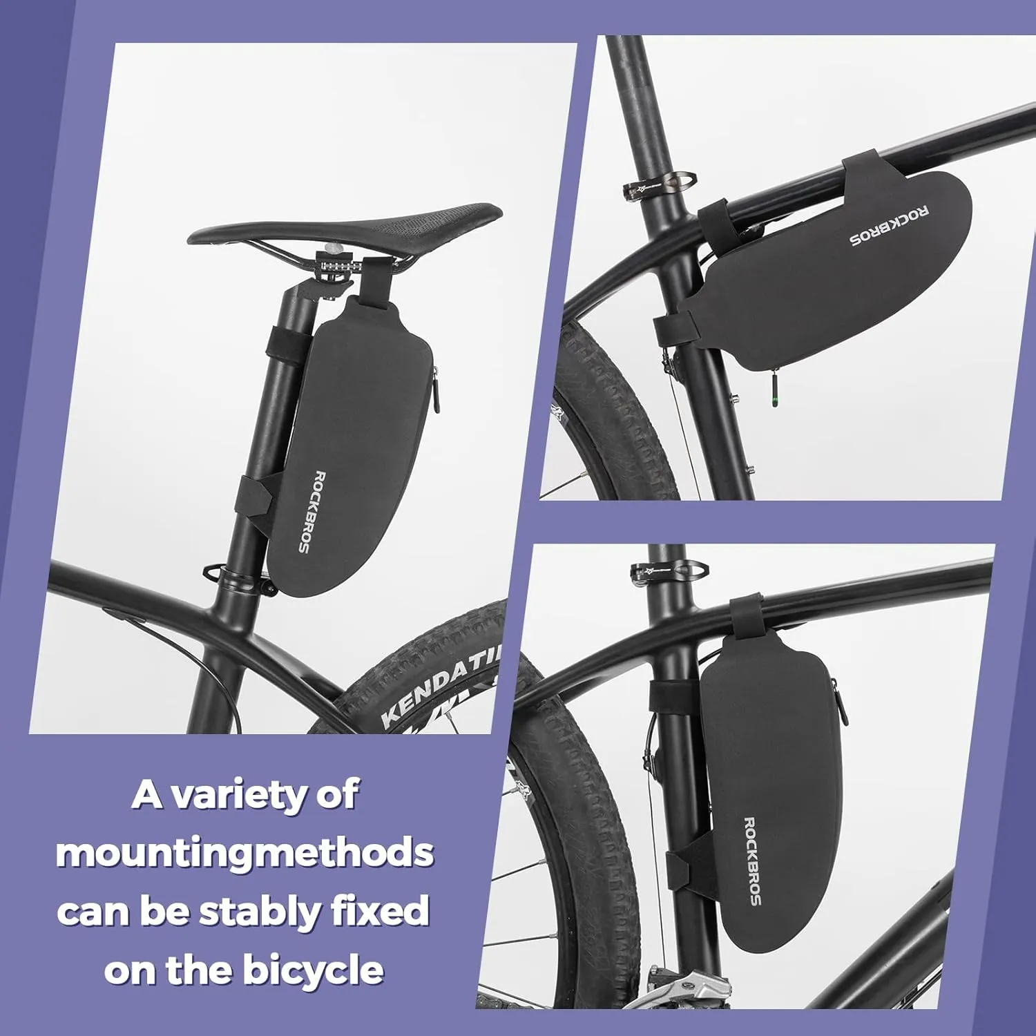ROCKBROS Bike Top Tube Bag Bicycle Front Frame Bag Waterproof Bike Pouch Pack/Phone Bag Cycling Accessories Pouch for Mountain Road Bike Medium