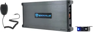 Rockville DBM50 4000 Watt/980w RMS 5 Channel Marine/Boat Amplifier Amp Mic