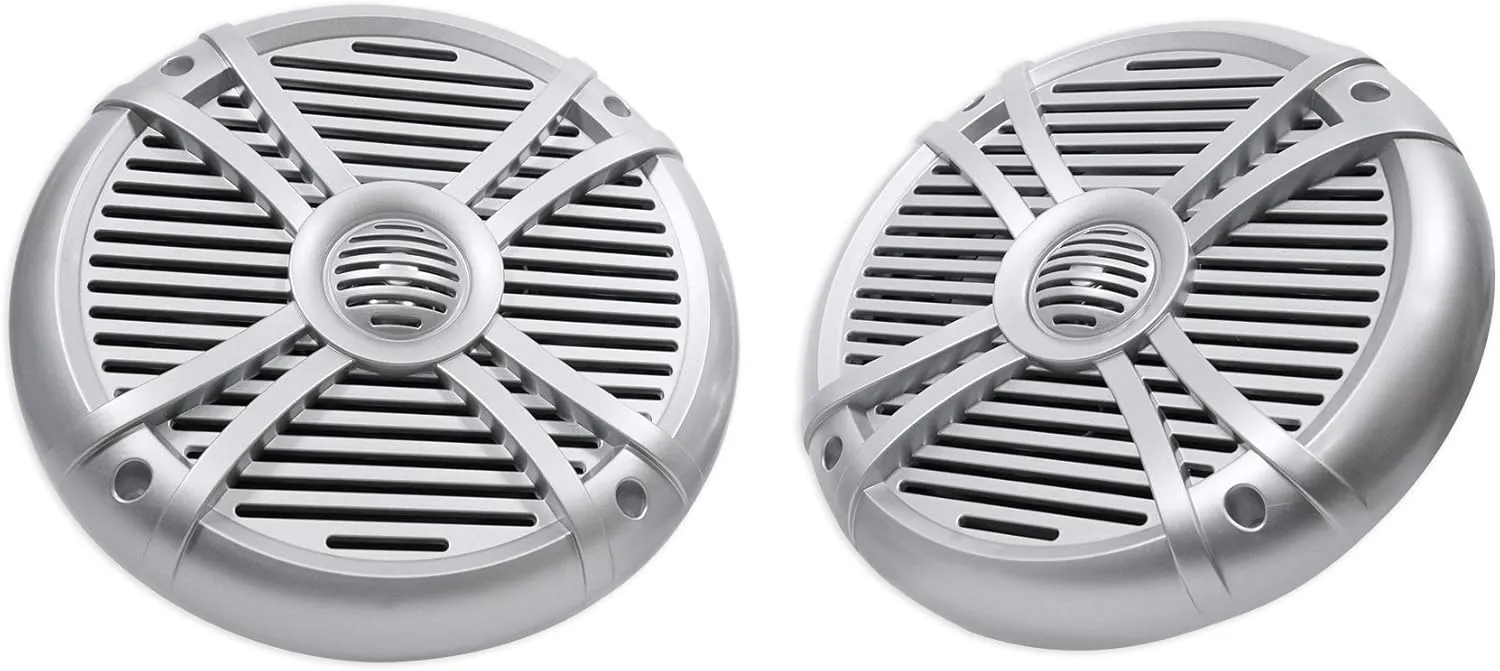 Rockville RMSTS80S 8" 1000W Waterproof Marine Boat Speakers 4 Ohm, 2-Way Audio, Durable Build, UV Resistant for Marine and Outdoor Use (Pair)
