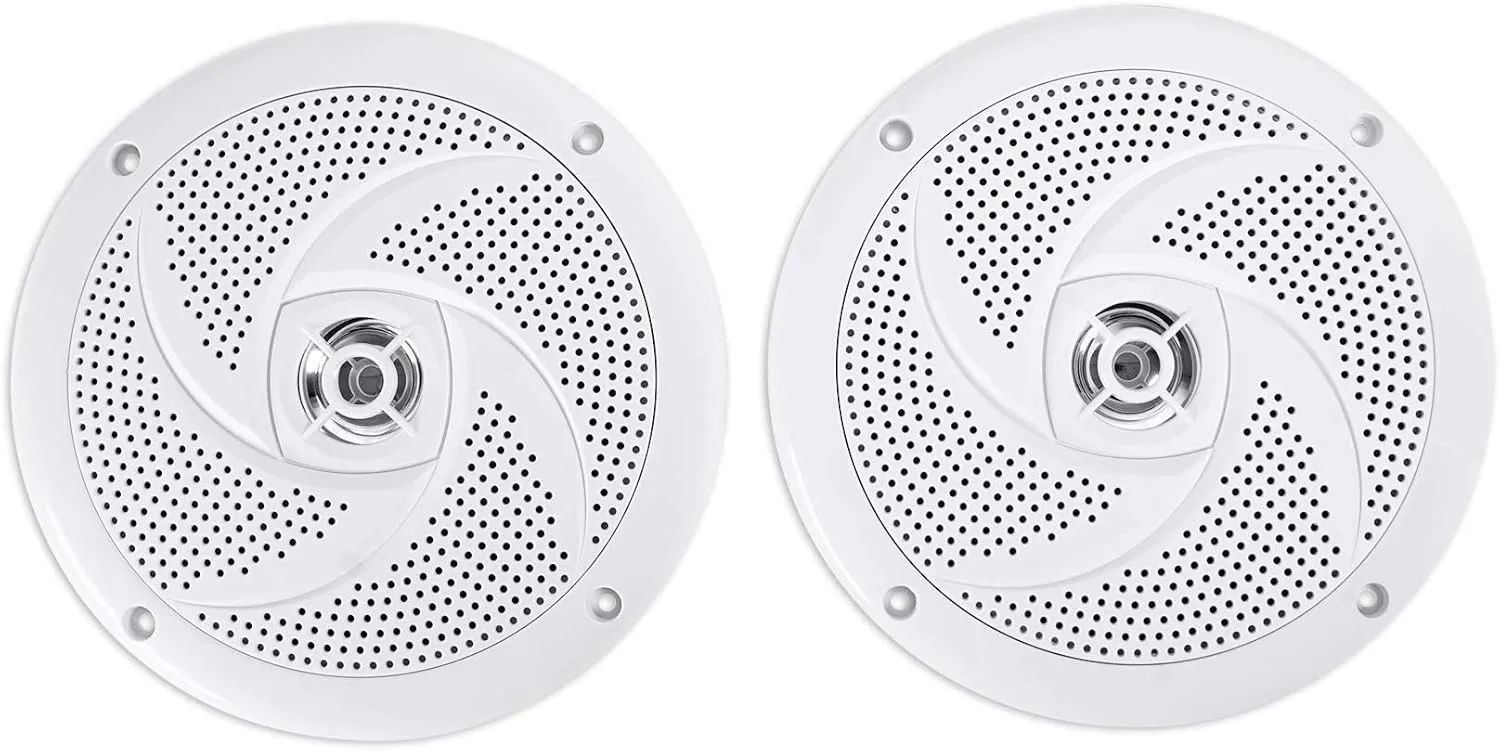 Rockville RSM65W 6.5" 320W Marine Boat Speakers (2), Waterproof, Shallow Mount, High-Power Audio, UV-Resistant, Perfect for Marine and Outdoor Use