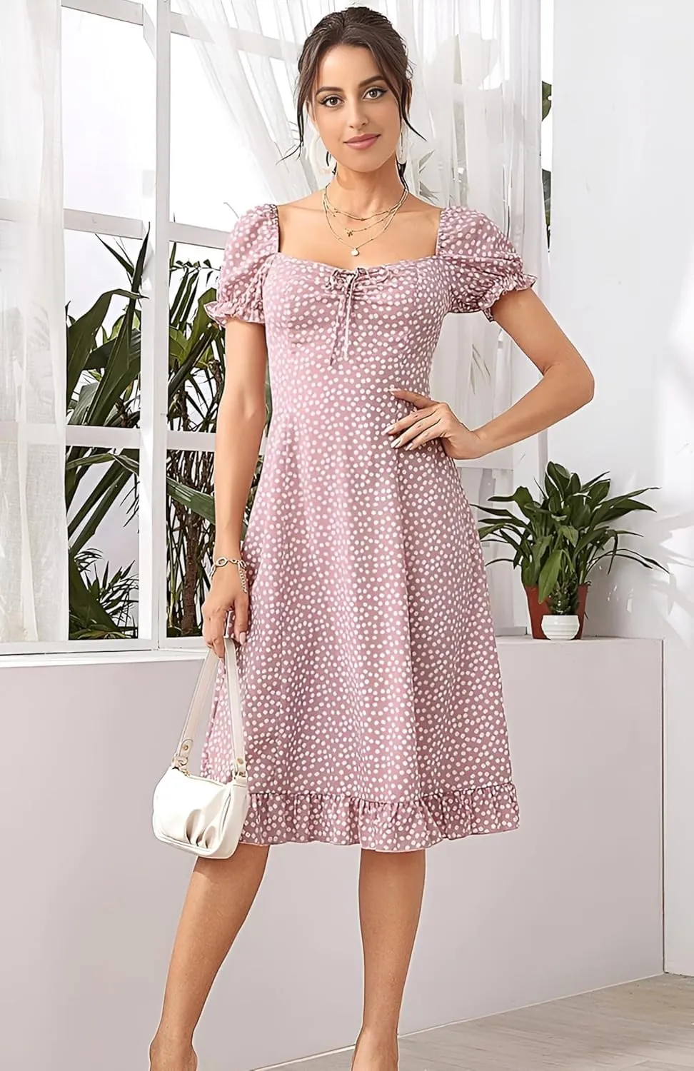 Roll Up Women's Spring Summer Dresses Party Casual Floral Print Boho Elegant Beautiful Cute Midi Long Maxi Dress