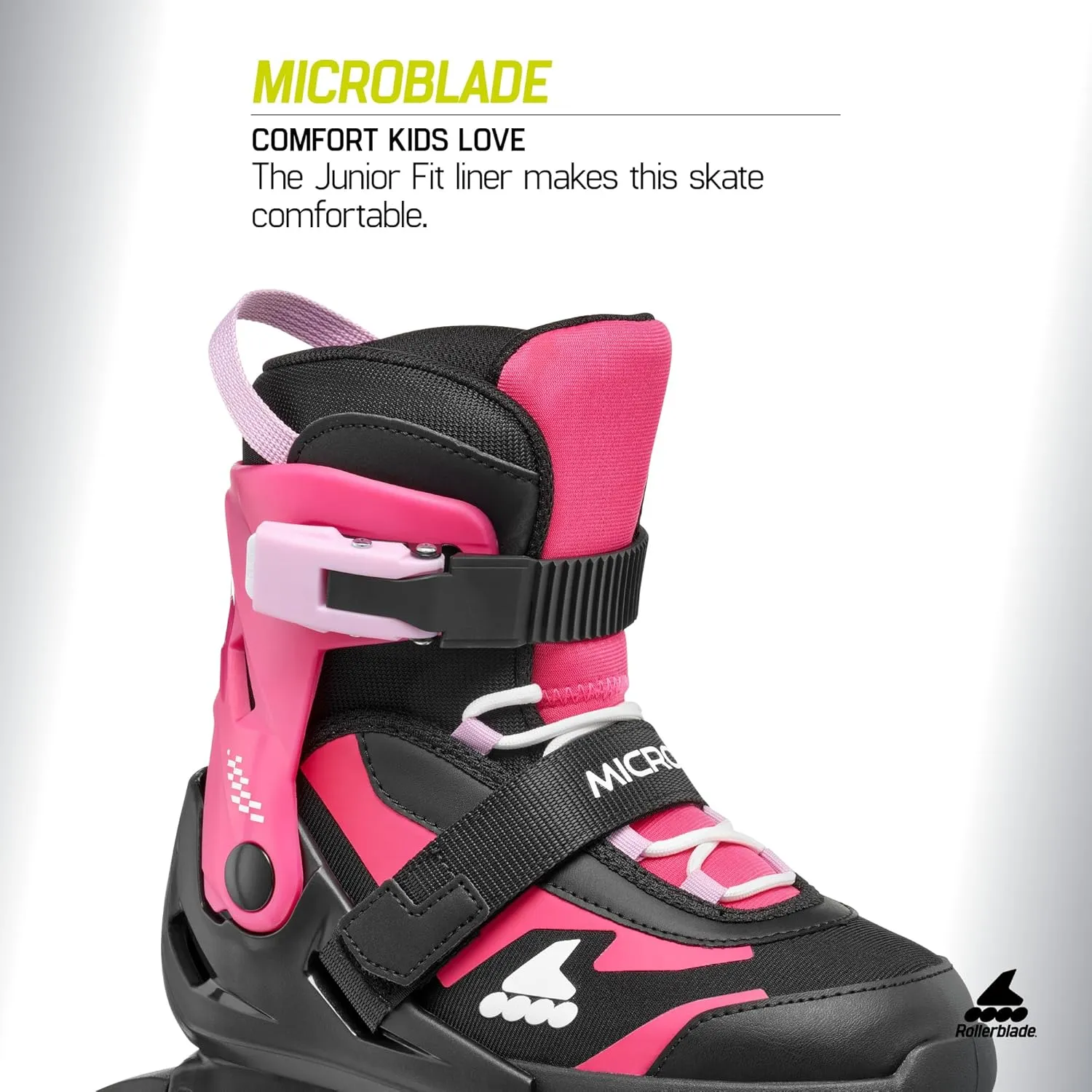 Rollerblade Microblade Kid's Adjustable Fitness Inline Skate, Junior, Youth Performance Inline Skates