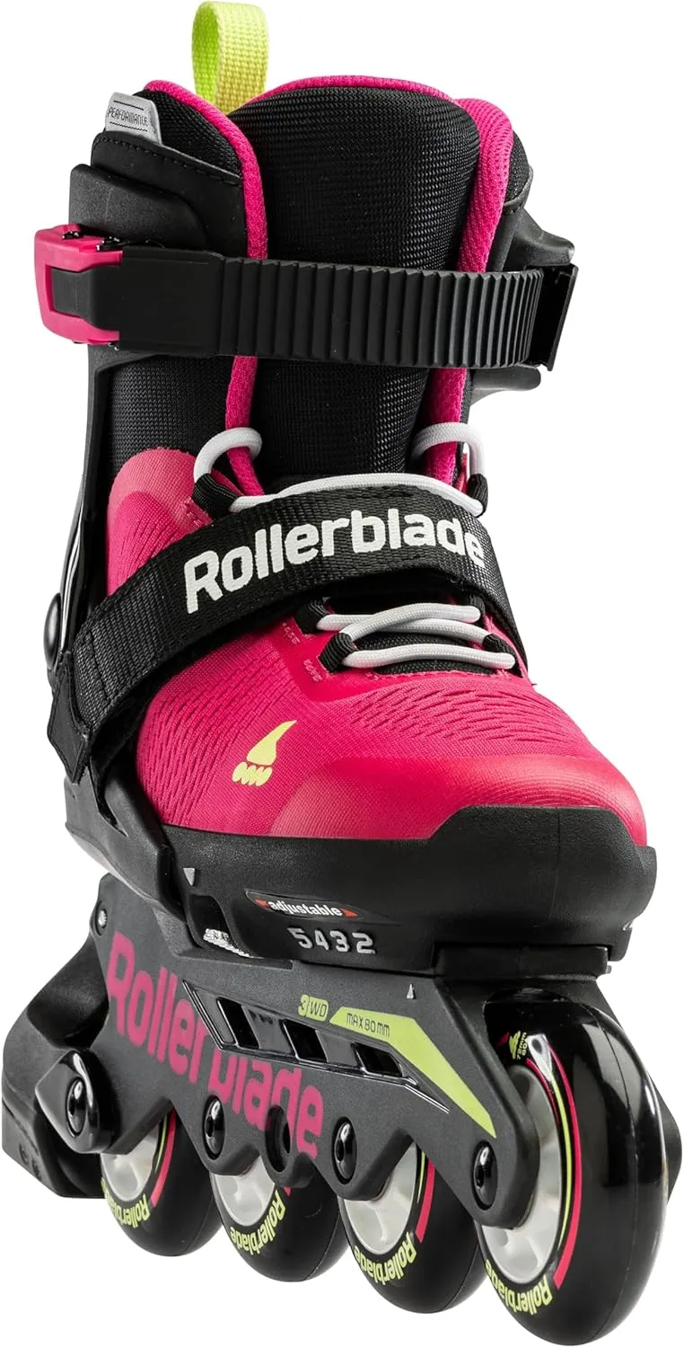 Rollerblade Microblade Kid's Adjustable Fitness Inline Skate, Junior, Youth Performance Inline Skates