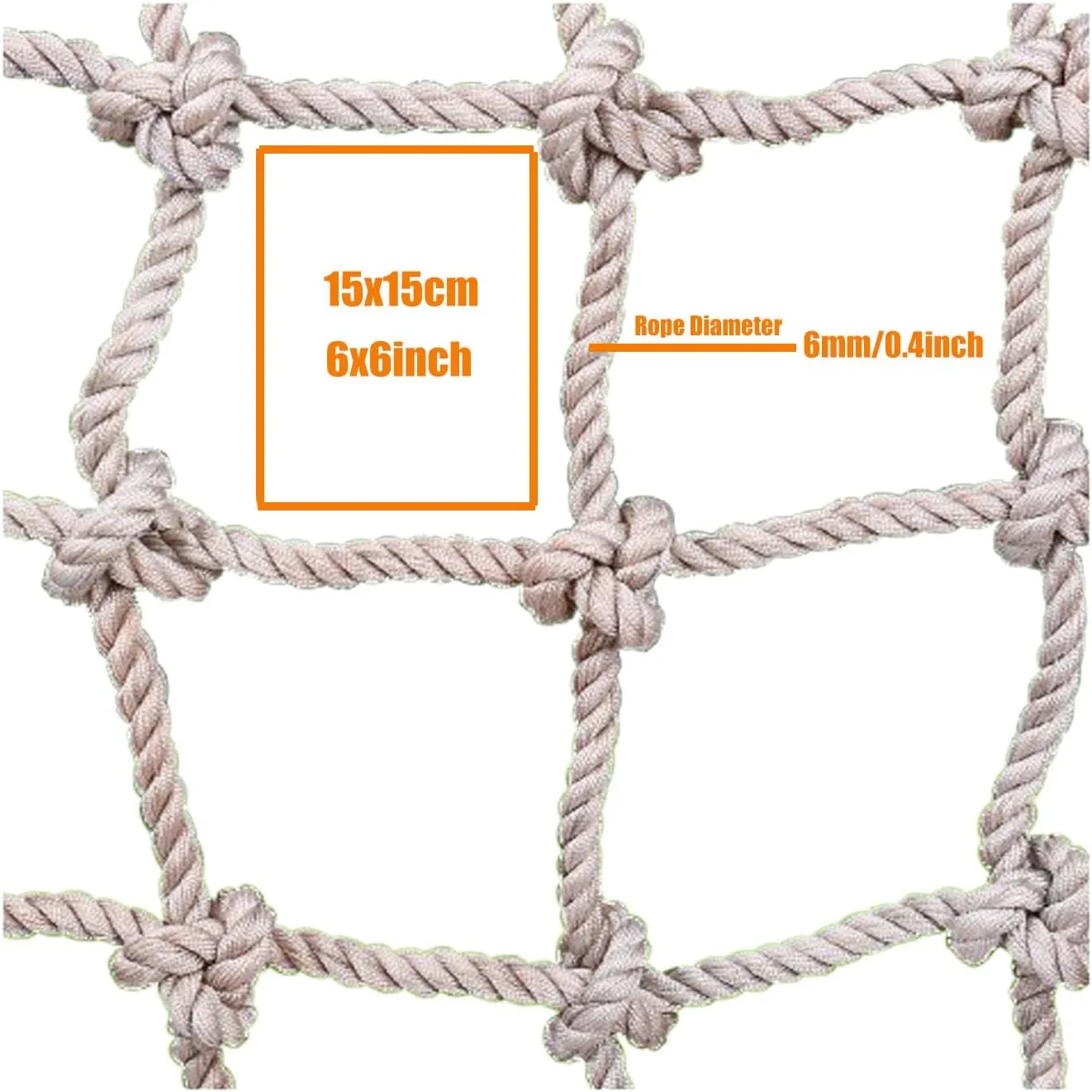 Rope Net Fence Outdoor Safety Net Climbing Netting Heavy Duty Truck Trailer Nets Cargo Climbing Net Garden Decor Plants Climbing Net Playground Hammock(Size:3.3FTx3.3FT)