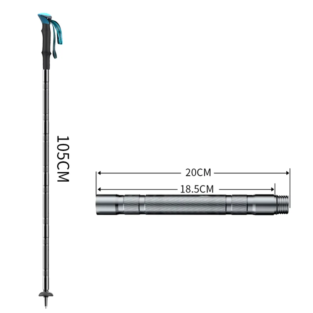 Royaleva Multi-Functional Tactical Trekking Pole - Survival Hiking Stick with Built-In Tools - Durable for Camping Adventures