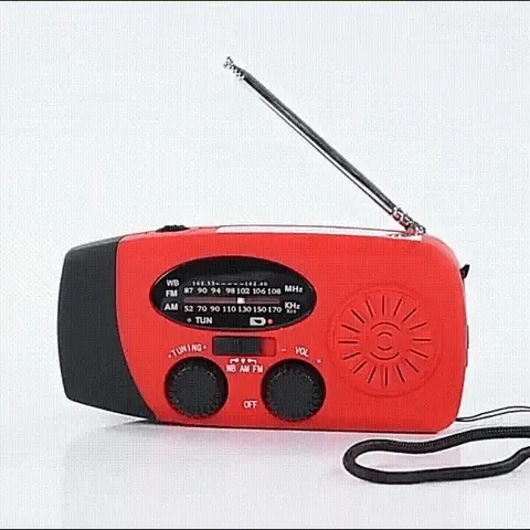 Royaleva Multifunctional Hand Crank Emergency Radio with Power Bank & Flashlight
