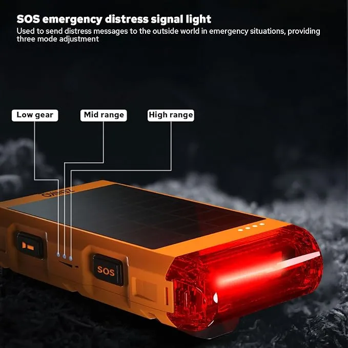 RS5 SOS Distress Strobe Light with Solar Panel, IP65 Waterproof, 10 Hours Battery Life, 6.5Km Night Light Visibility, Flashlight LED Survival Light for Outdoor, Camping, Hiking Emergency