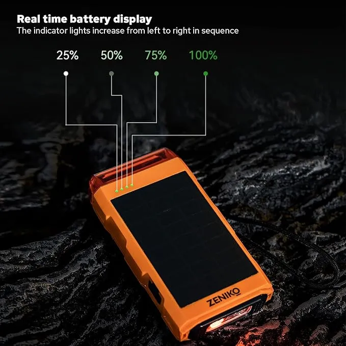 RS5 SOS Distress Strobe Light with Solar Panel, IP65 Waterproof, 10 Hours Battery Life, 6.5Km Night Light Visibility, Flashlight LED Survival Light for Outdoor, Camping, Hiking Emergency