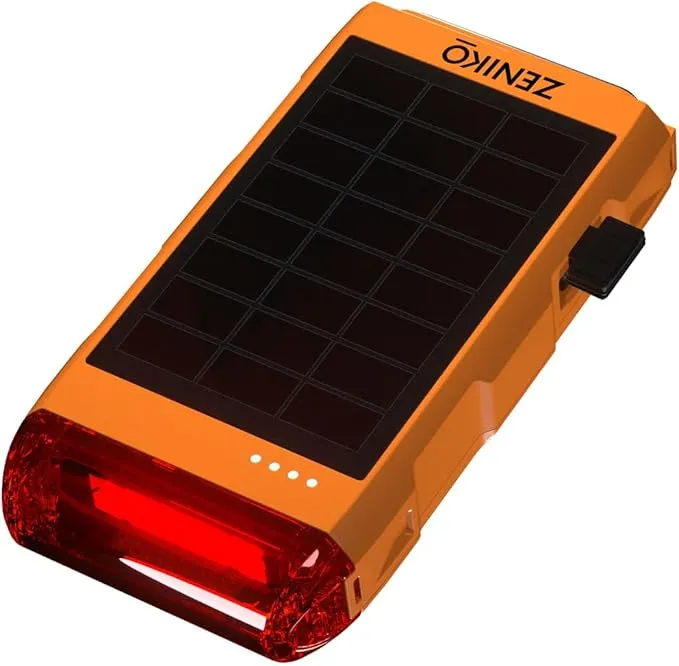 RS5 SOS Distress Strobe Light with Solar Panel, IP65 Waterproof, 10 Hours Battery Life, 6.5Km Night Light Visibility, Flashlight LED Survival Light for Outdoor, Camping, Hiking Emergency