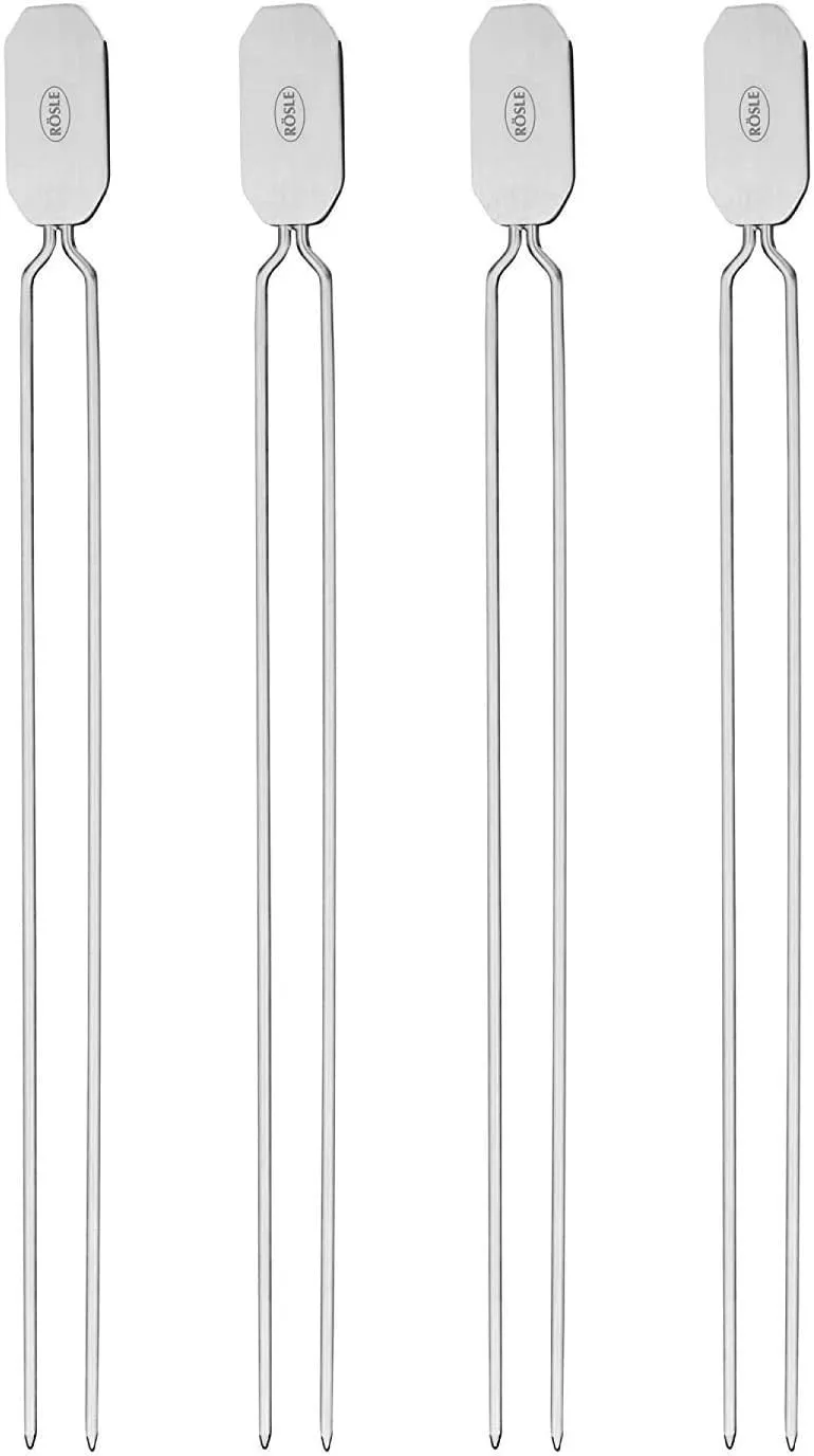 Rösle Kabob, Set of 4 Grill Skewers, One Size, Silver