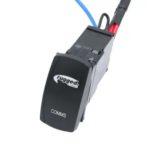 Rugged Radios All in One Power Switch for Waterproof Radio & Intercom - Comms Rocker Switch Two Way Radio Walkie Talkie