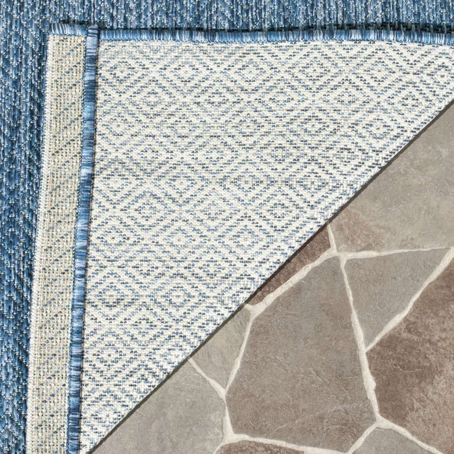 SAFAVIEH Courtyard Collection 8' x 11' Navy CY8520 Indoor/ Outdoor Waterproof Easy-Cleaning Patio Backyard Mudroom Area-Rug