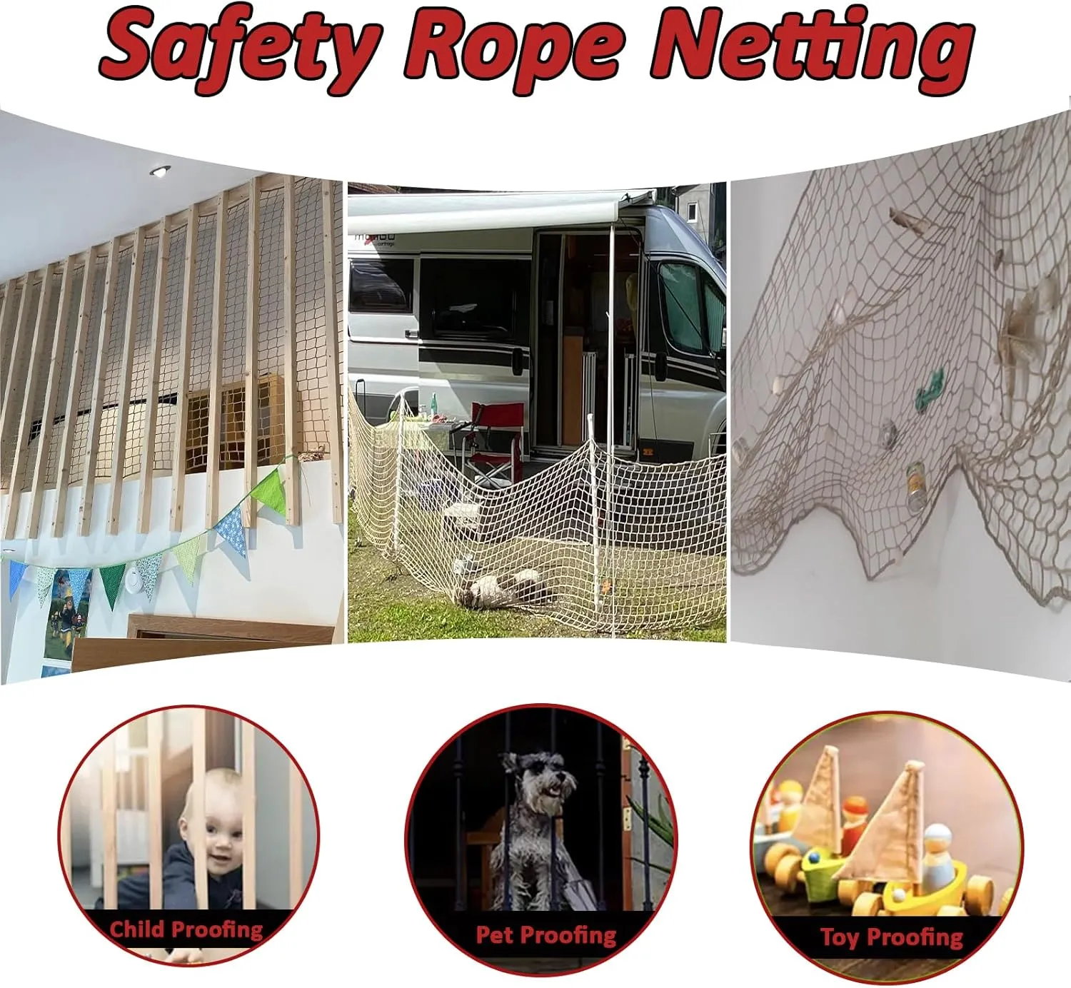 Safety Rope Net Kids Pet Stairs Balcony Railings Protection Rope Netting Playground Net Sports Netting Baseball Softball Backstop Nets