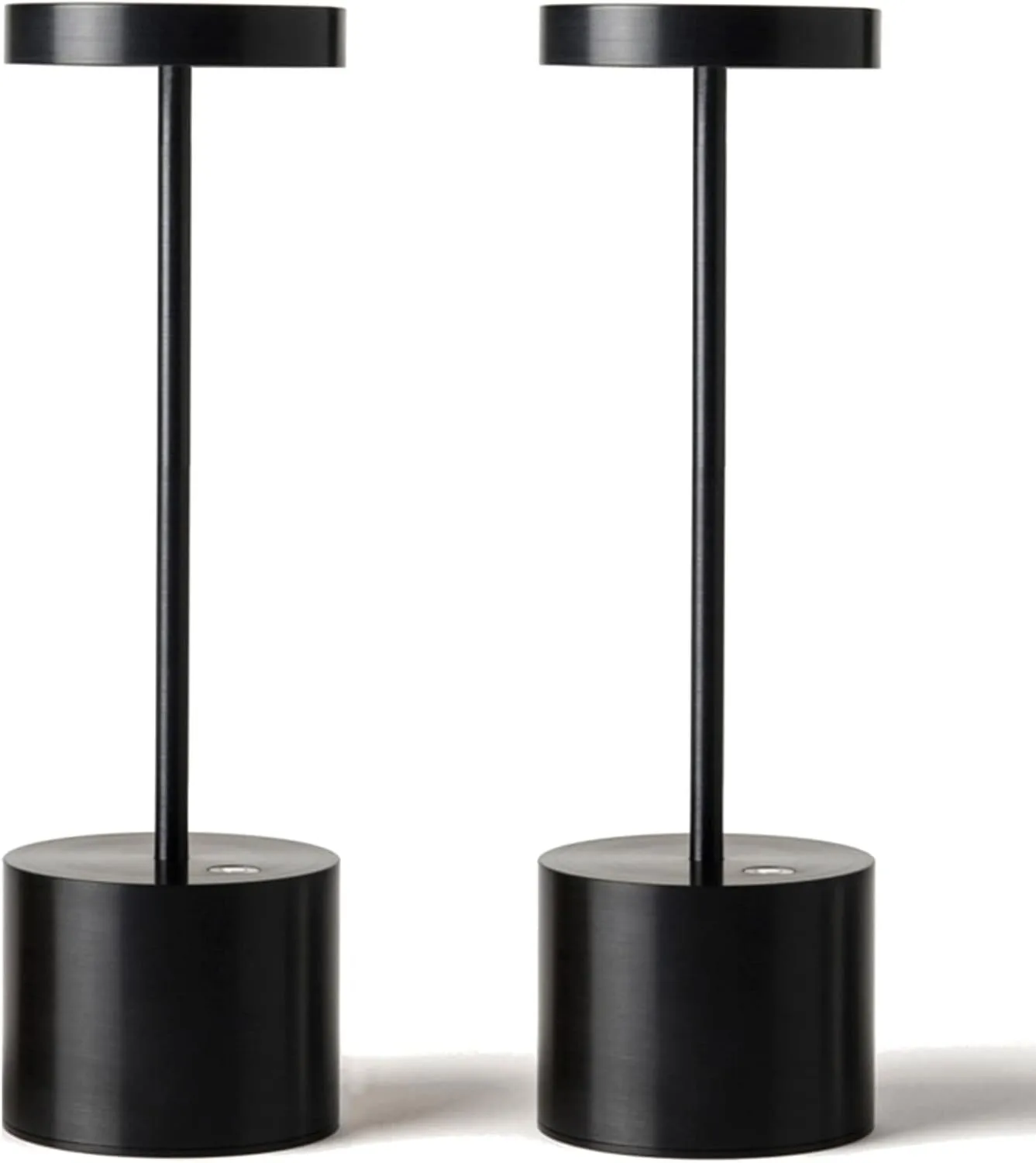 SAKRINGT 2 Pack Rechargeable Table Lamp, LED Cordless Table Lamp,5000mAh Battery Operated Portable Table Light,Dimming for Restaurant/Patio/Outdoor(Black)