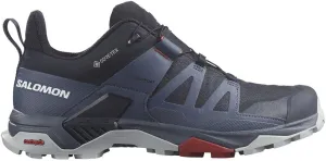 Salomon X Ultra 4 Gore-TEX Hiking Shoes for Men, Carbon/Bering Sea/Pearl Blue, US 9.5 M