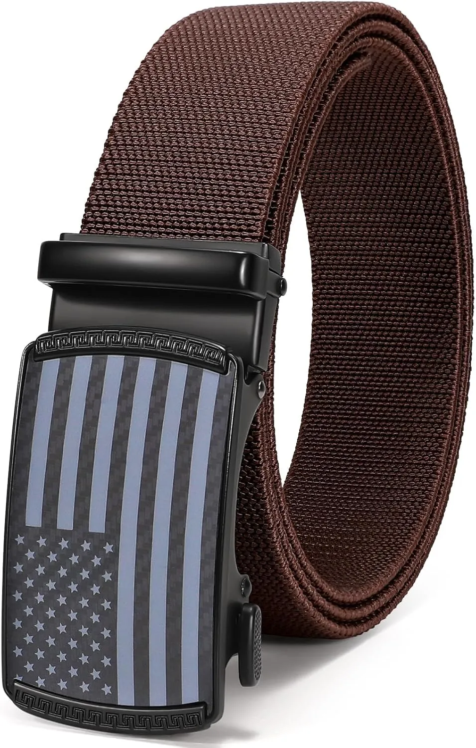 SANSTHS Mens Elastic Stretch Belt Ratchet Nylon Belts for Men Casual Work Jeans Golf Belts