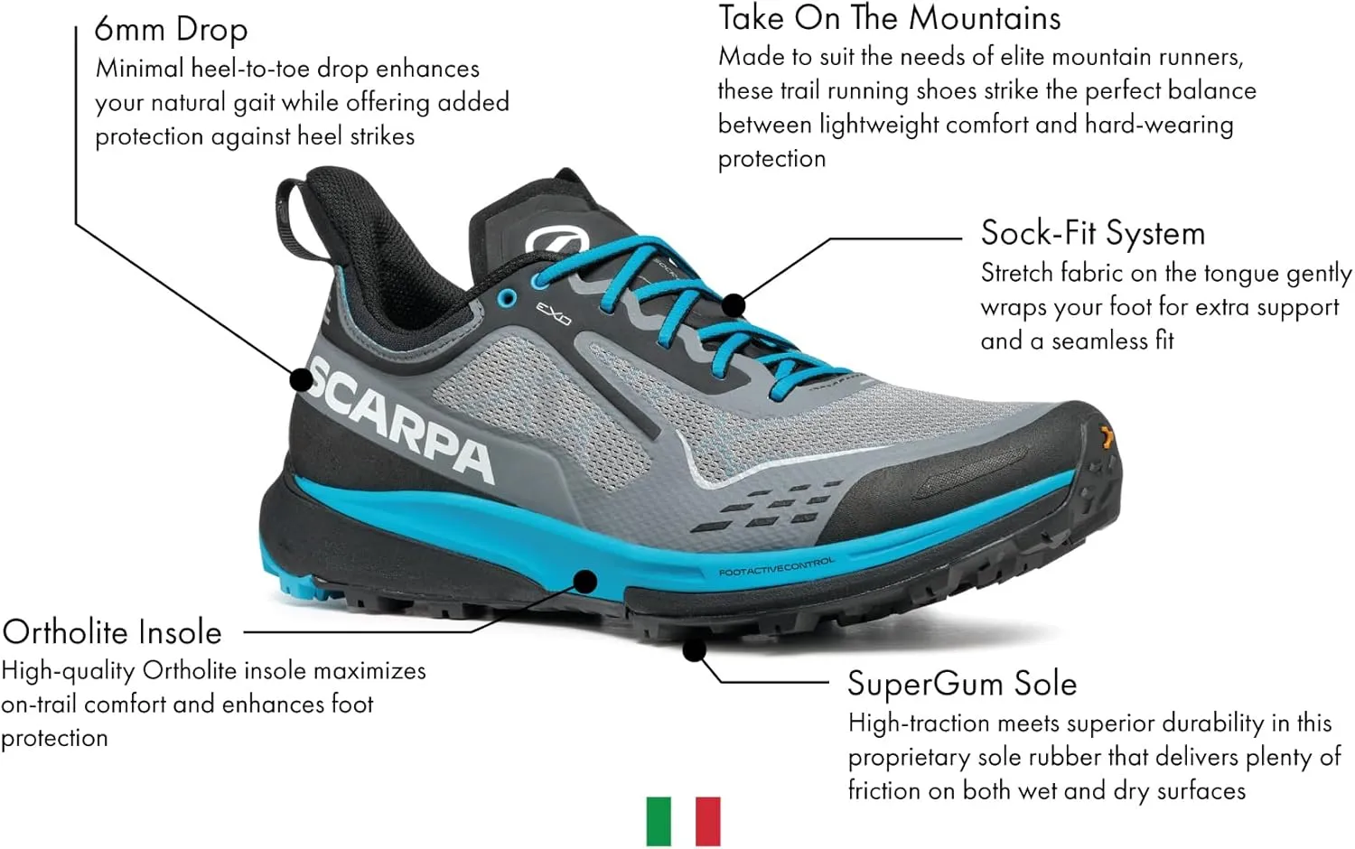 SCARPA Men's Golden Gate Kima RT Trail Shoes for Hiking and Trail Running