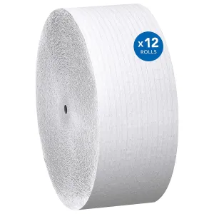 Scott Professional Coreless High-Capacity Jumbo Roll Bulk Toilet Paper (07005), White, (12 Rolls at 2,300' Each, 27,600'/Case)