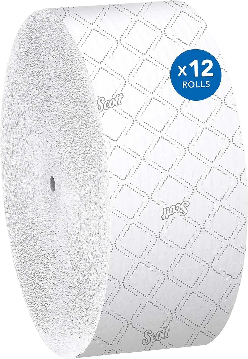 Scott Professional Coreless High-Capacity Jumbo Roll Bulk Toilet Paper (07006), 2-Ply, Elevated Design, White (12 Rolls at 1,150' Each, 13,800'/Case)