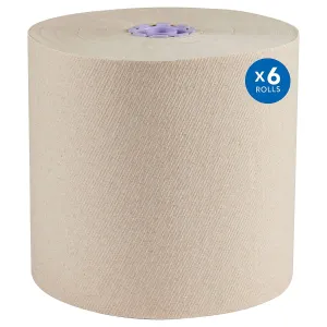 Scott Professional Essential 100% Recycled Hard Roll Paper Towels, Bulk (54038), Absorbency Pockets, Brown, for ScottBrand Purple Core Dispensers (6 Rolls at 700' Each, 4,200'/Case)