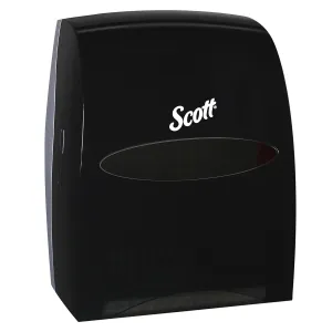 Scott Professional Essential Manual Hard Roll Towel Dispenser (46253), Black, for ScottProfessional Purple Core Towels, 12.63"x16.13"x10.2" (Qty 1)
