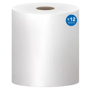 Scott Professional Essential Universal Hard Roll Paper Towels, Bulk (01040), 1.5" Core, Absorbency Pockets, White (12 Rolls at 800' Each, 9,600'/Case)