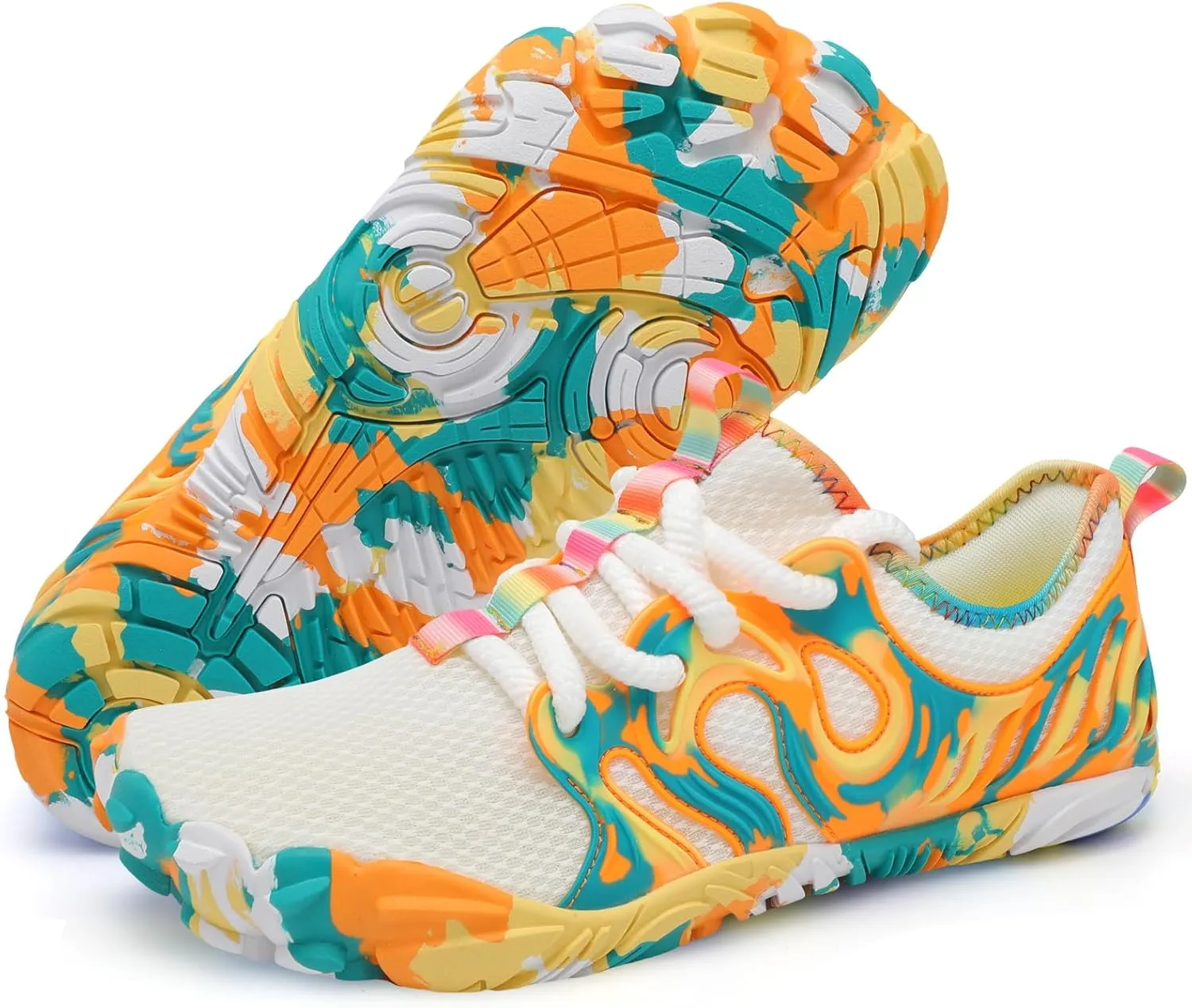 Scurtain Unisex Mens Womens Athletic Hiking Water Shoes Barefoot Aqua Shoes for Beach Swimming Hiking Boating Sailing