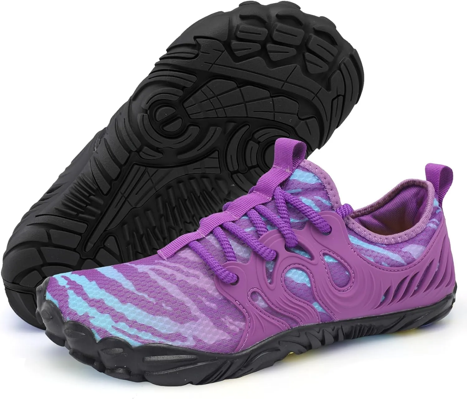 Scurtain Unisex Mens Womens Athletic Hiking Water Shoes Barefoot Aqua Shoes for Beach Swimming Hiking Boating Sailing