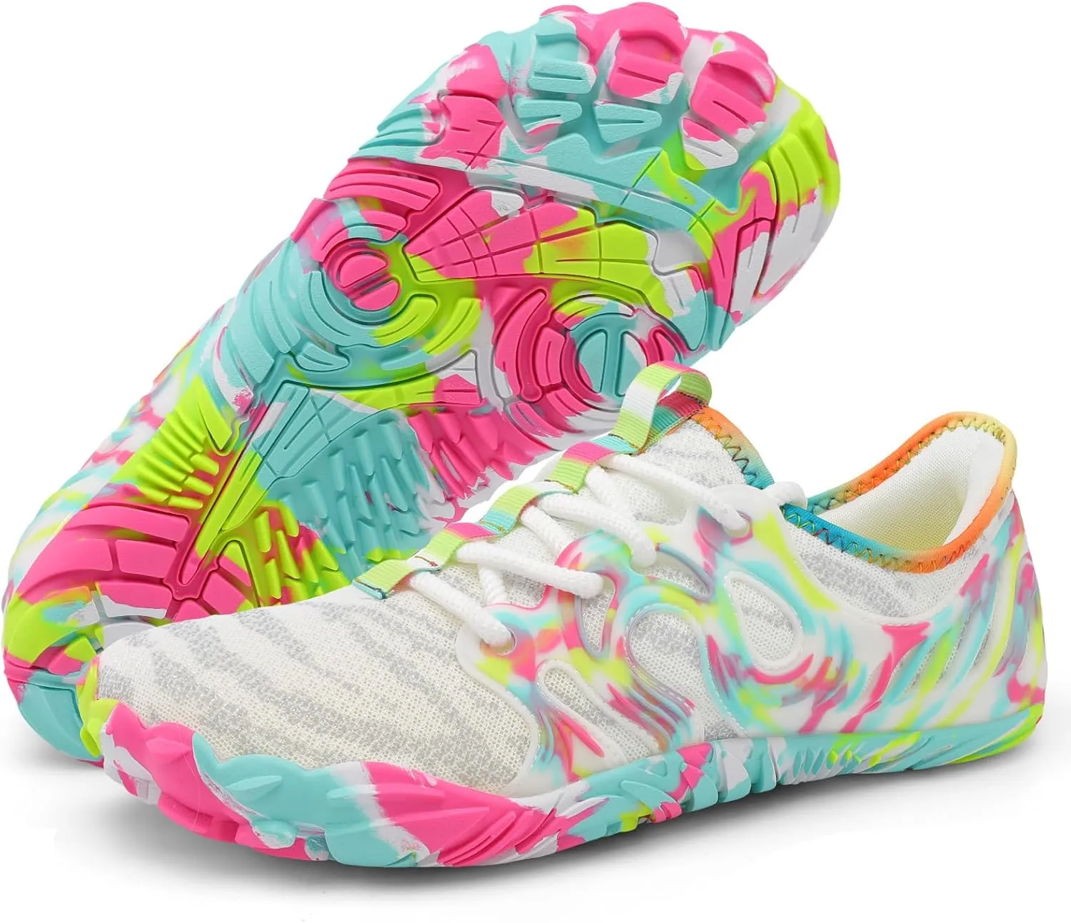 Scurtain Unisex Mens Womens Athletic Hiking Water Shoes Barefoot Aqua Shoes for Beach Swimming Hiking Boating Sailing
