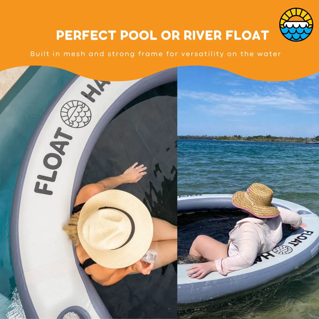 SEA POOL – 2.4M Large Round Inflatable River Float - Floating Island - Water Hammock