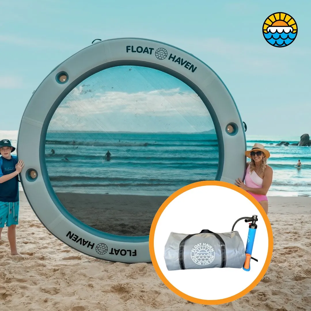 SEA POOL – 3M Large Round Inflatable River Float - Floating Island - Water Hammock