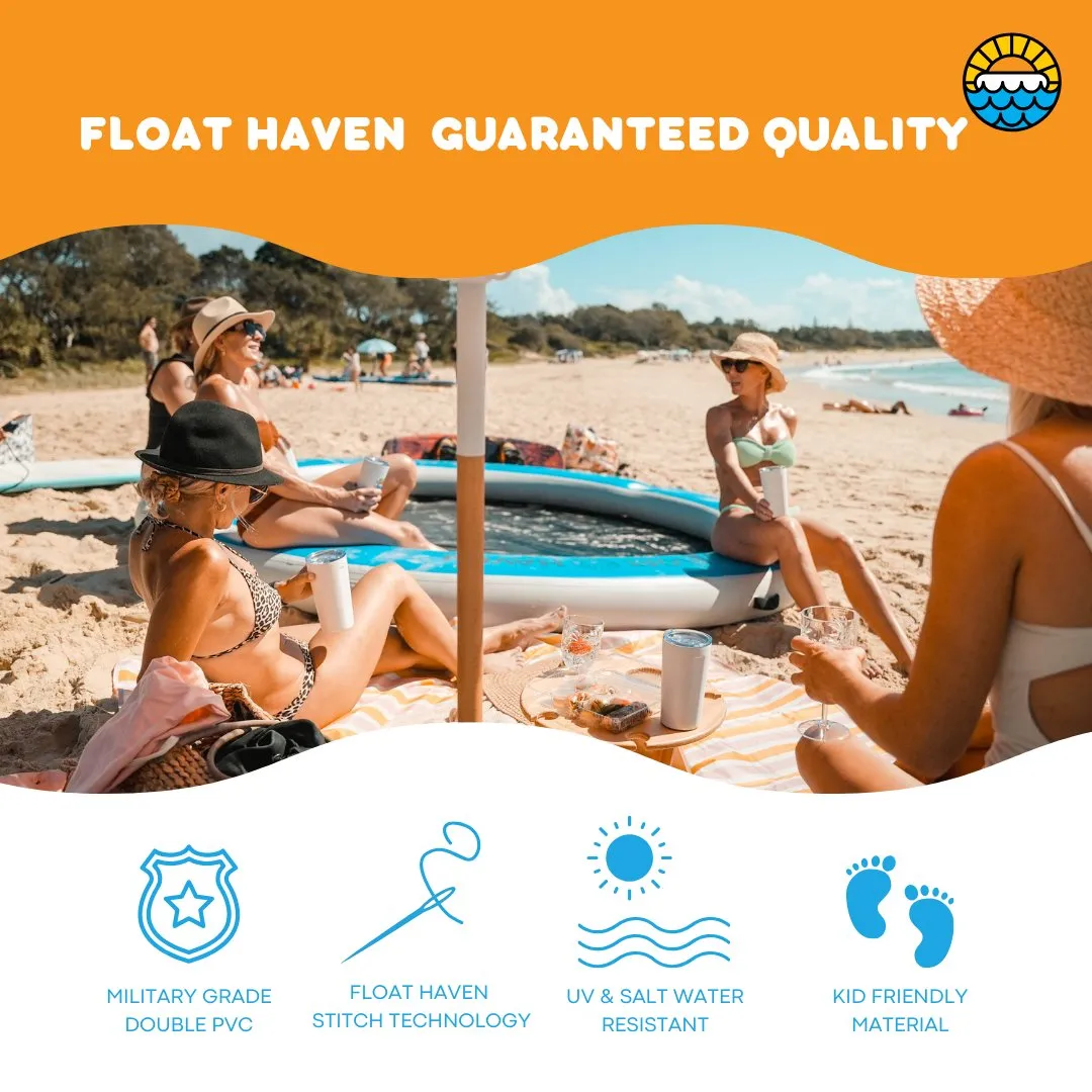 SEA POOL – 3M Large Round Inflatable River Float - Floating Island - Water Hammock