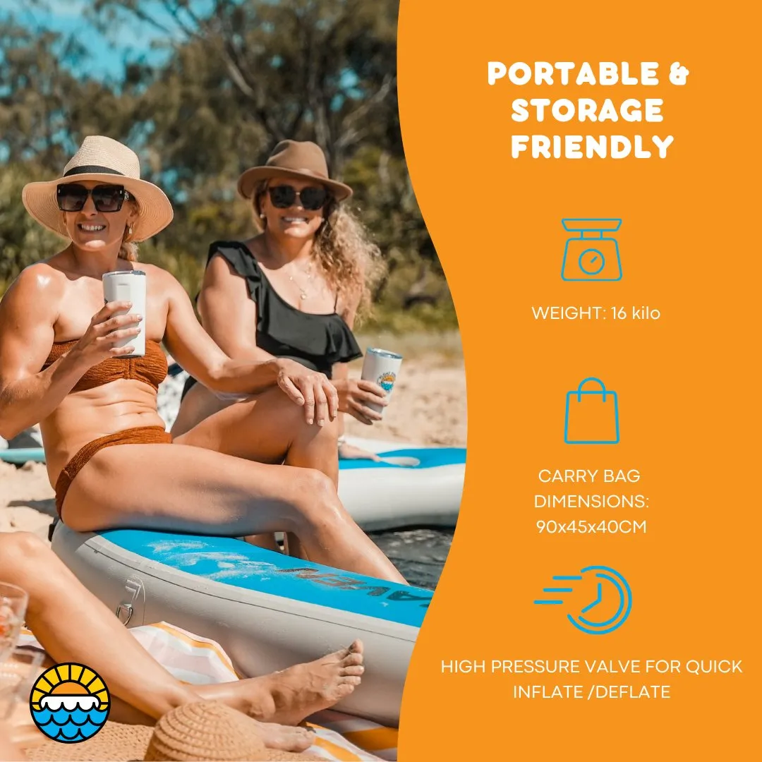 SEA POOL – 3M Large Round Inflatable River Float - Floating Island - Water Hammock
