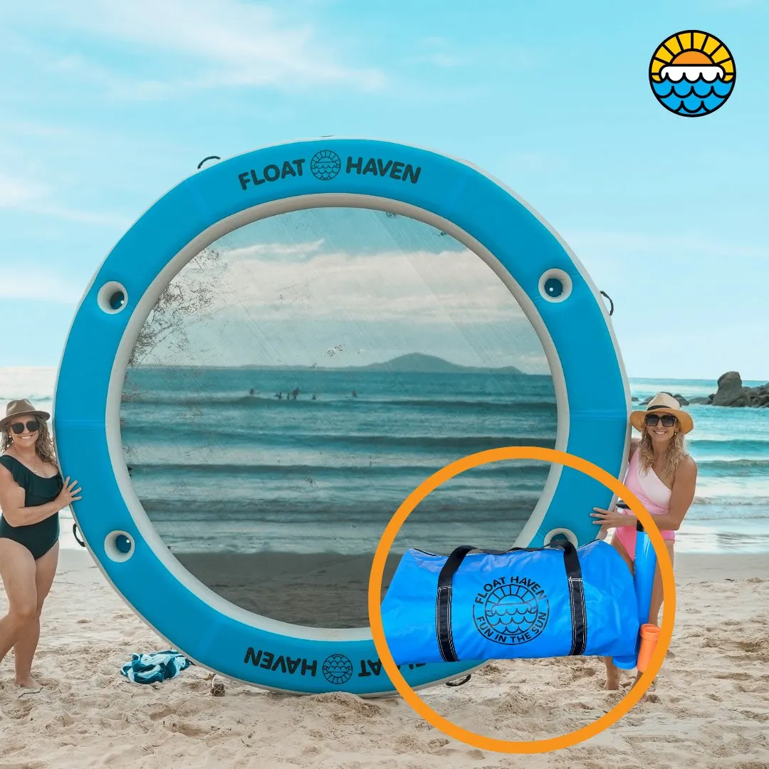 SEA POOL – 3M Large Round Inflatable River Float - Floating Island - Water Hammock