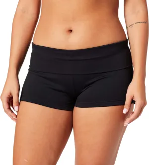 Seafolly Women's High Waisted Roll Top Boyleg Bikini Bottom Swimsuit