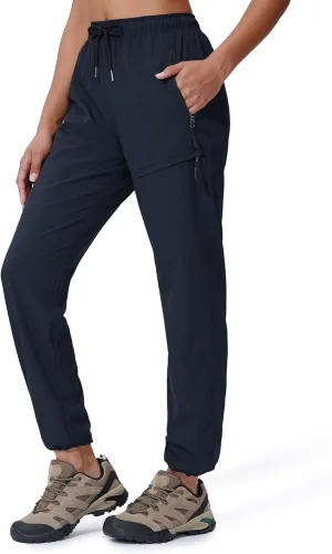 Seamaid Women's Hiking Pants Quick Dry Lightweight Travel Pants with Zipper Pockets Water Resistant for Outdoor Camping
