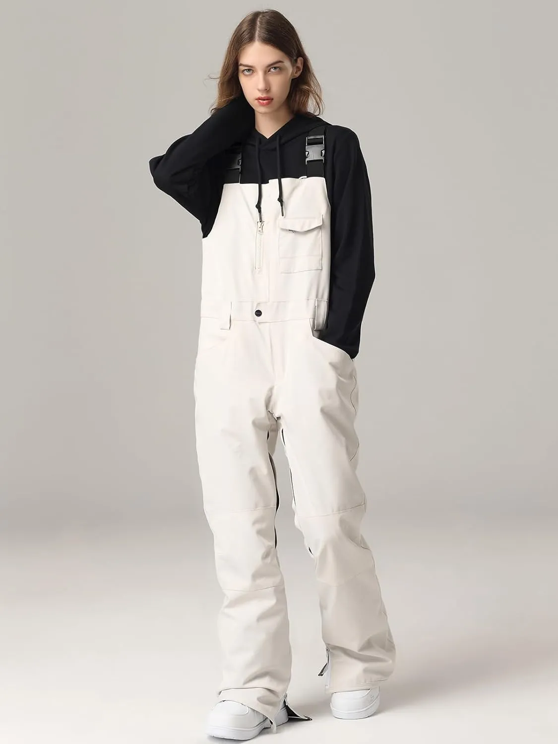 SEARIPE Womens Ski Pants Waterproof Ski Bibs Women Insulated Snow Bibs Adjustable Overalls Ripstop Snowboard Pant