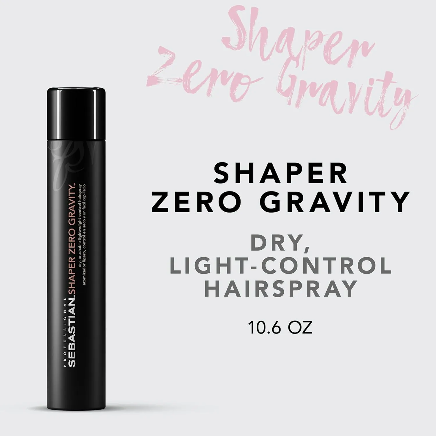 Sebastian Professional Shaper Zero Gravity Lightweight Hairspray | Brushable Lightweight, Flexible Hold | Fast Drying for Styling | For All Hair Types