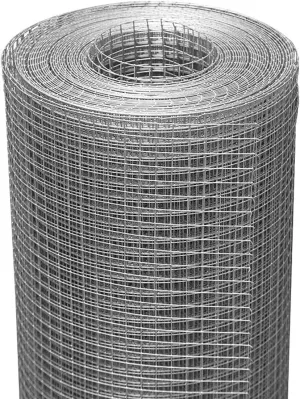 SEBOSS Hardware Cloth 1/4 inch 48 x 100 ft 23 Gauge, Hot-dip Galvanized After Welding, Galvanized Wire Mesh Roll Chicken Wire Fencing Gopher Guard Wire Fence Roll
