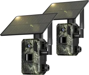 SEHMUA Cellular Trail Cameras 3rd Gen with Live Streaming, Built-in SIM Card with Motion Activated 0.2s Trigger Time Solar Trail Cam IP66 Waterproof