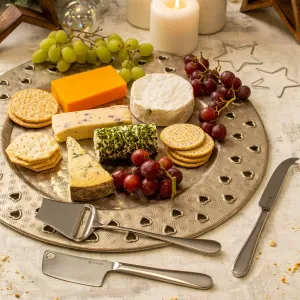 Select 18.0 Stainless Steel 3-Piece Cheese Set, Silver, 6