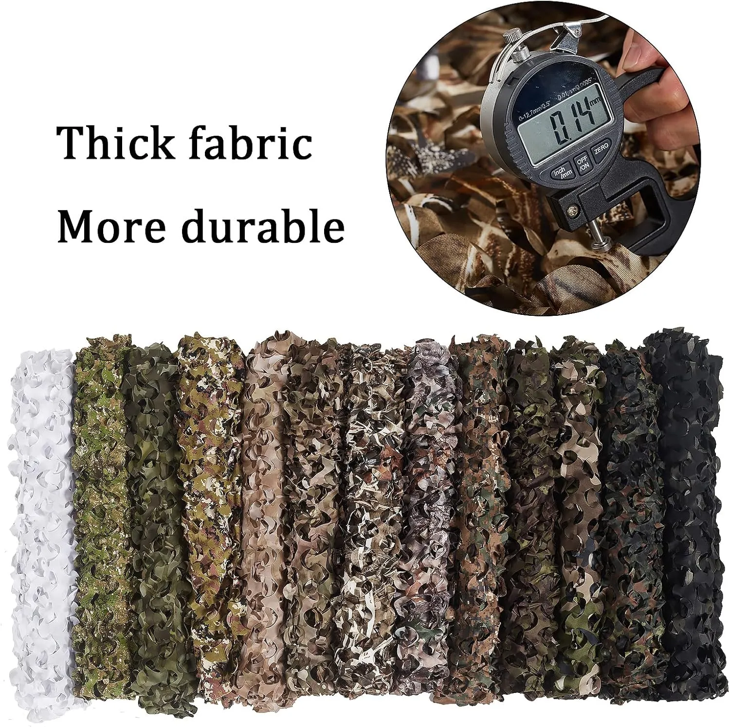 Senmortar Camo Netting, Bulk Roll Camouflage Netting, Military Hunting Mesh Free Cutting for Hunting Blind Sunshade Shooting Theme Party Decoration