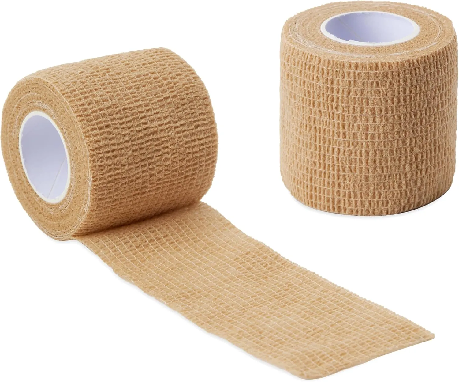 Sensi Wrap Grip Cover Sports Self Bandage Rolls 2-inch x 5-Yards 24pcs (Tan)