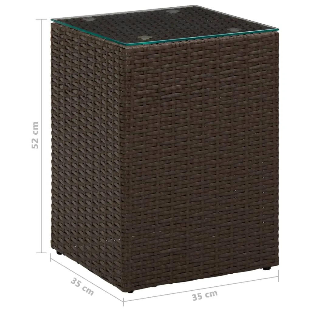 Side Table End Table Indoor Outdoor Furniture Coffee Table Poly Rattan