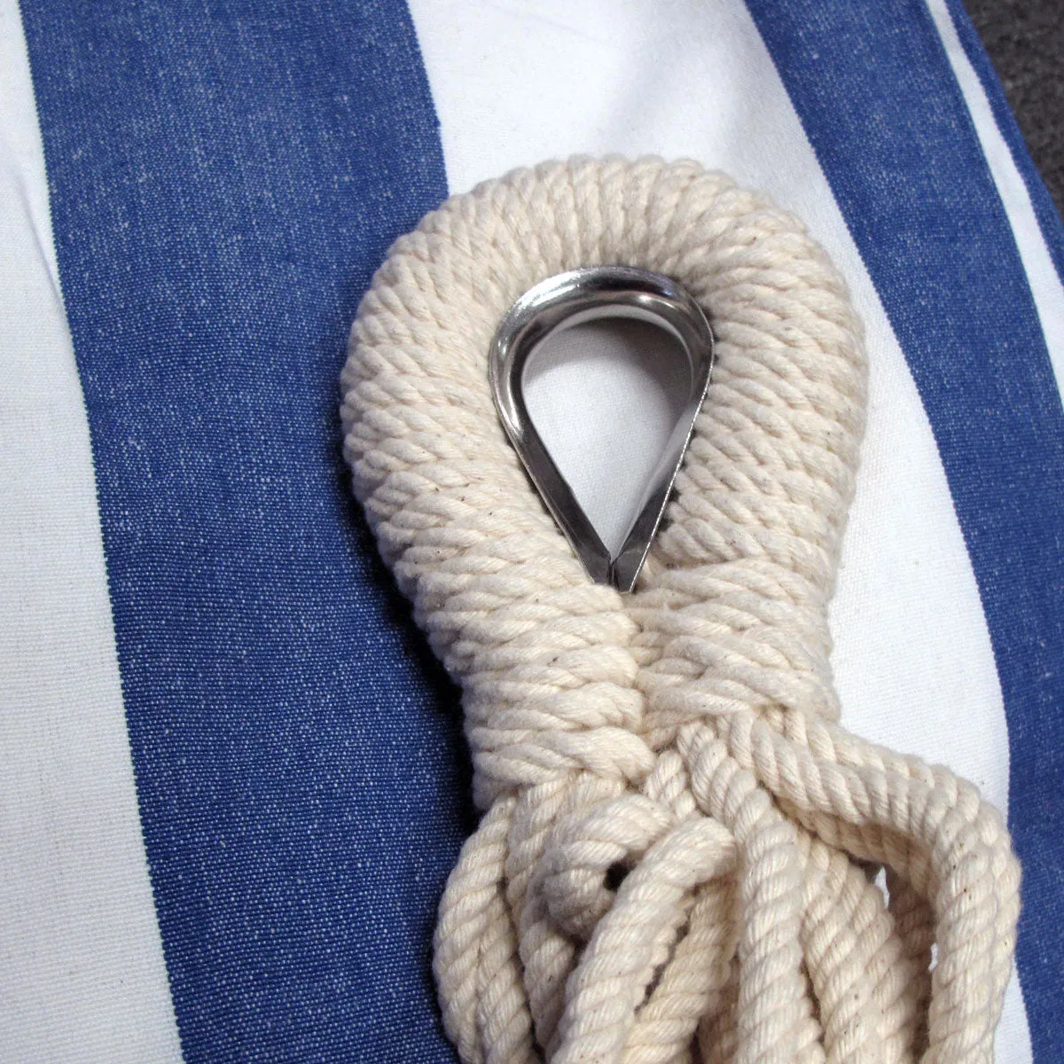 Single 205 Blue cm Best-selling Hammock IDC 150 Size Homewares Cotton Striped x Wi-Fi-enabled