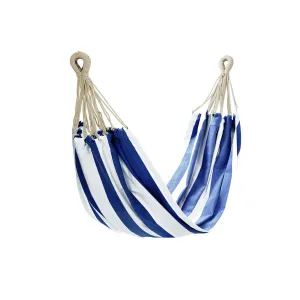 Single 205 Blue cm Best-selling Hammock IDC 150 Size Homewares Cotton Striped x Wi-Fi-enabled