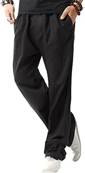 SIR7 Men's Linen Casual Lightweight Drawstrintg Elastic Waist Summer Beach Pants