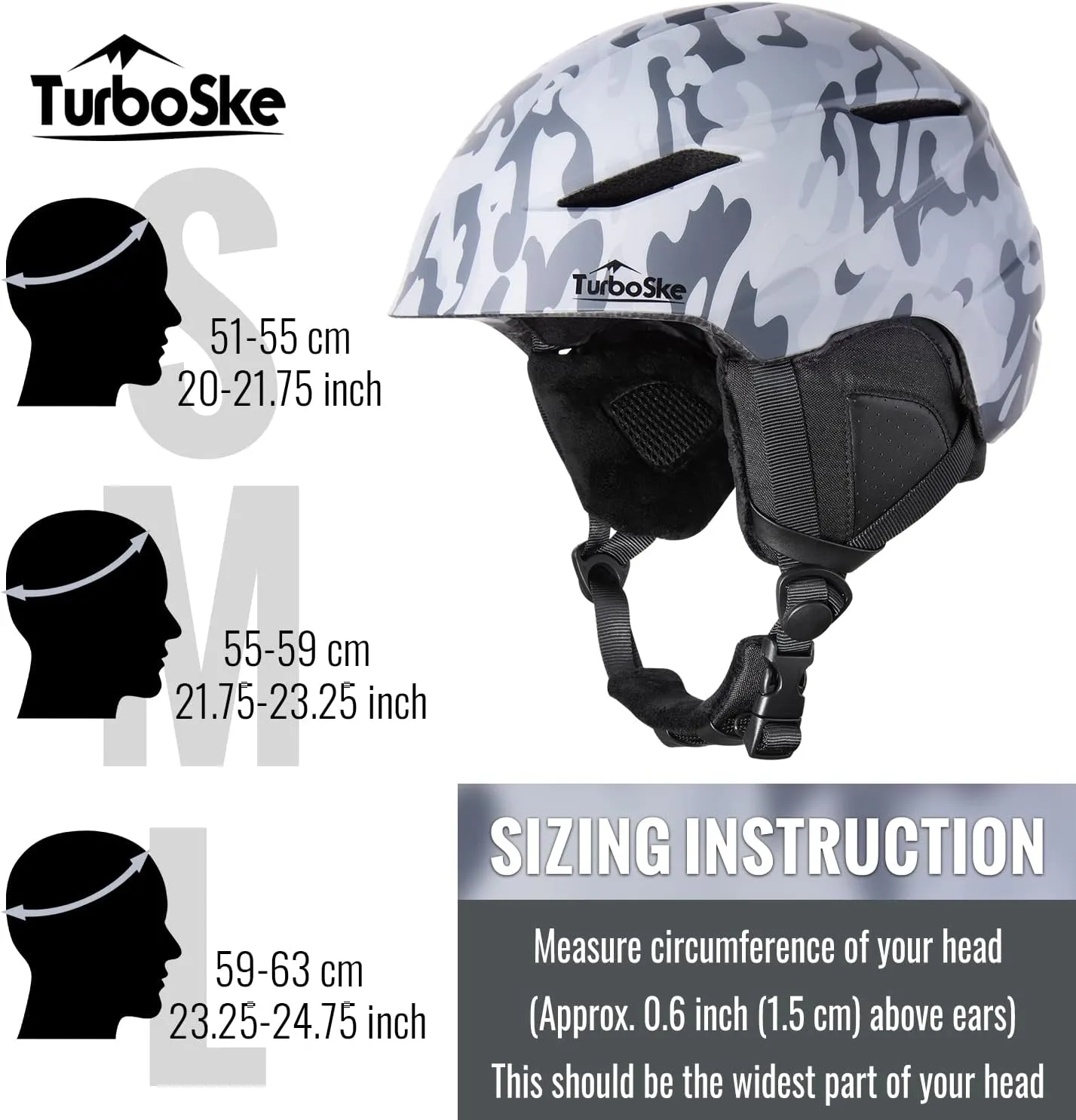 Ski Helmet - Audio Compatible and Lightweight, ASTM Standard for Men, Women and Youth